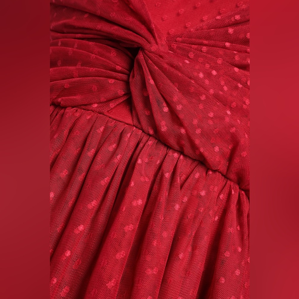 Lulu's Red Strapless Midi Dress - Picture 7 of 15
